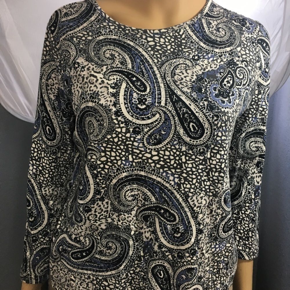 Kim by Kim Rogers Black & Blue Top Small
